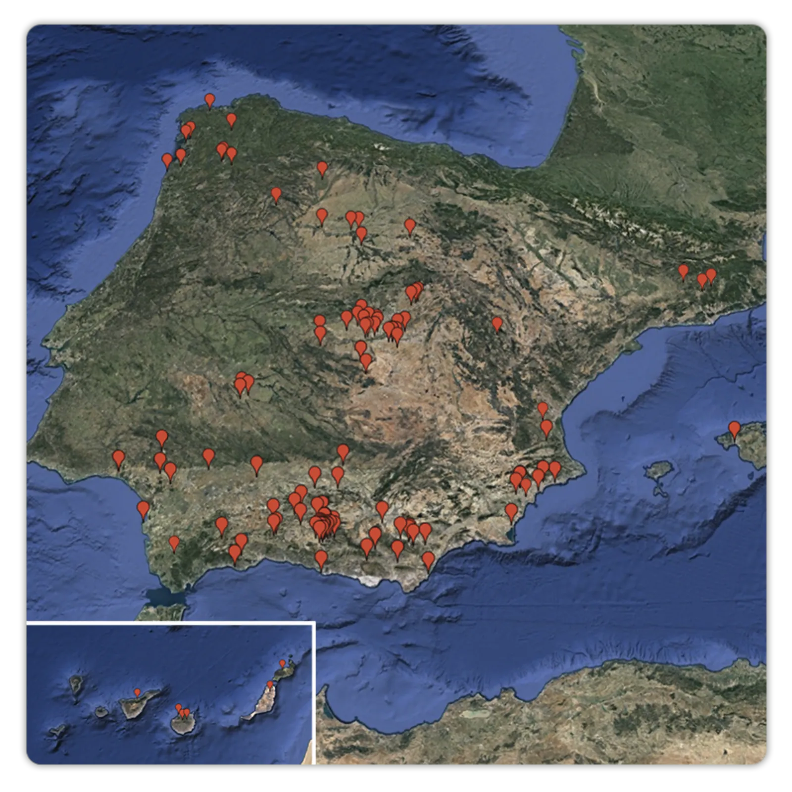 Mapa de municipios de la red Municipio Inteligente