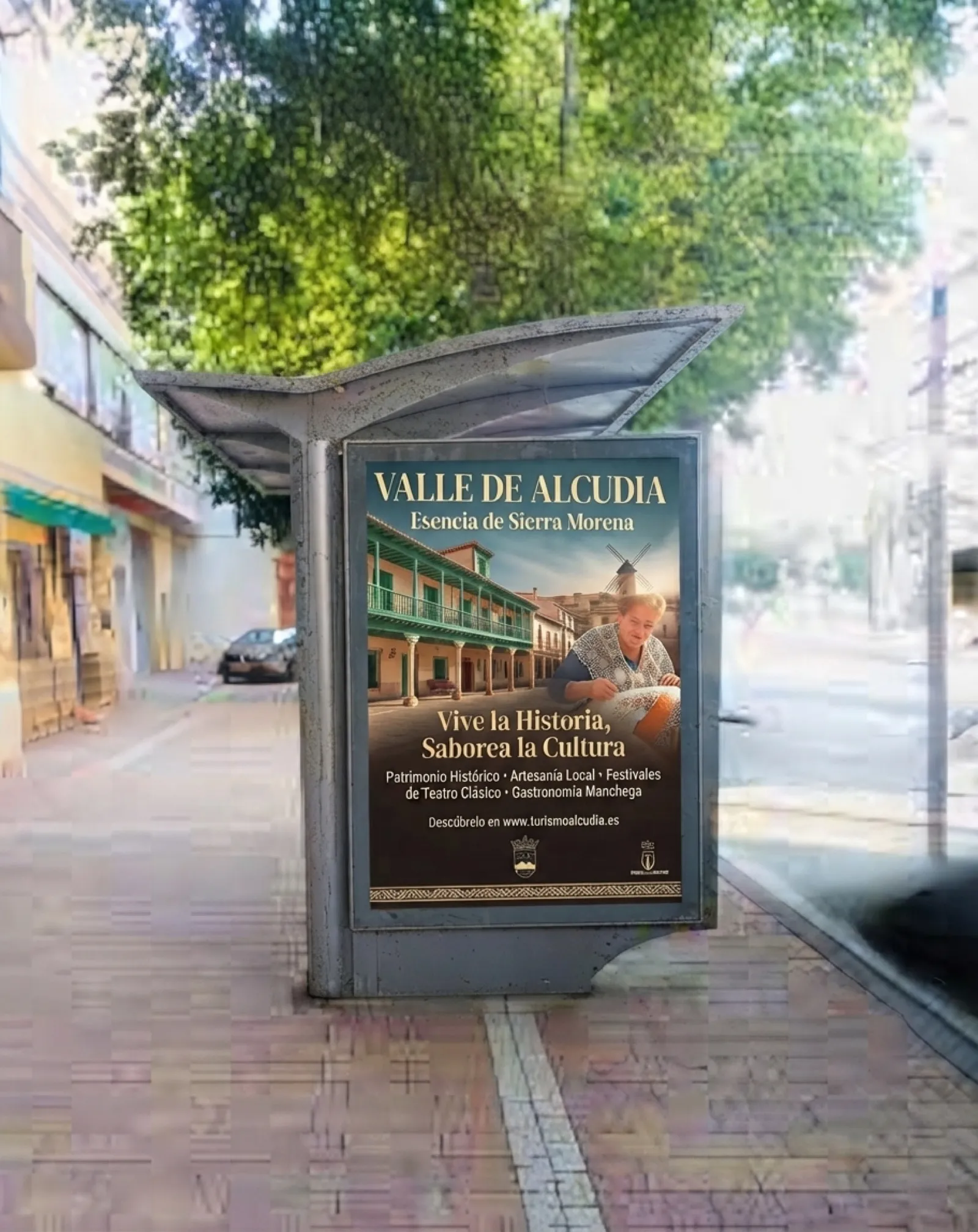 Campaña municipal con la marca ciudad en distintos soportes