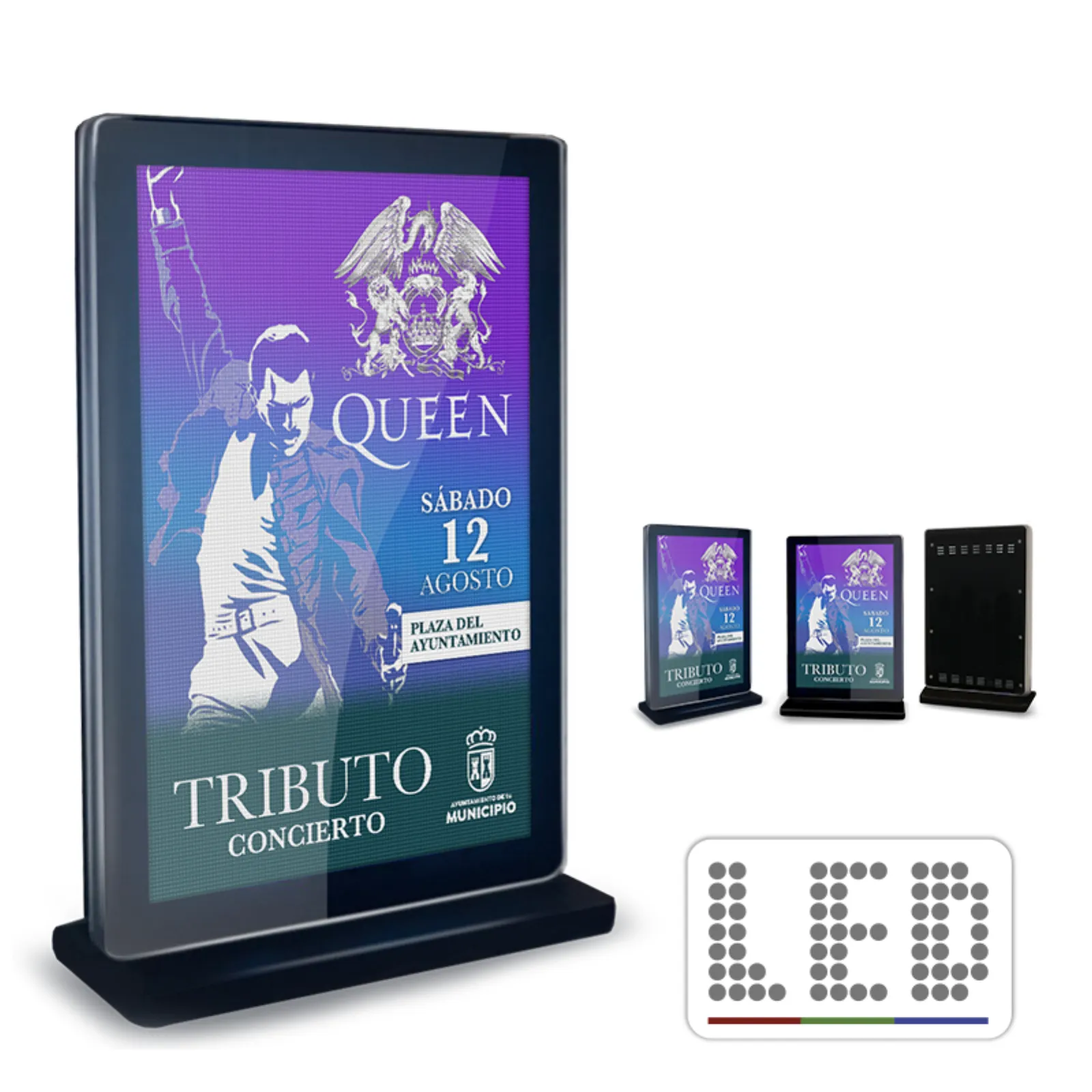 Pantalla LED una cara · pixel pitch 2 mm